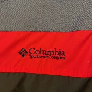 Vintage Columbia Jacket‎ Mens Large Bugaboo Windbreaker Colorblock Red Black 90s